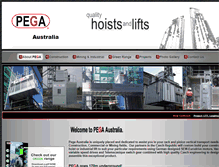 Tablet Screenshot of pegahoist.com.au